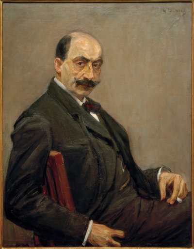タバコを左にして右に自画像 作： Max Liebermann
