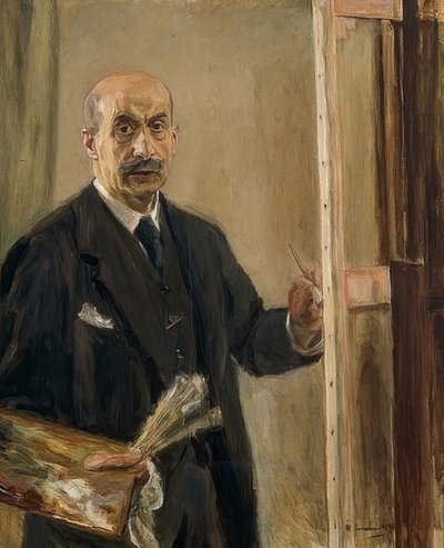 イーゼルでの自画像。 1916 作： Max Liebermann