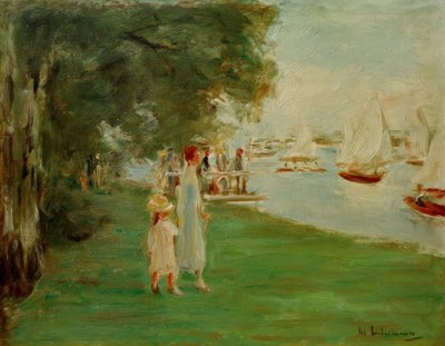 ヴァンゼー銀行の歩行者 作： Max Liebermann