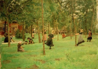遊んでいる子供たち 作： Max Liebermann
