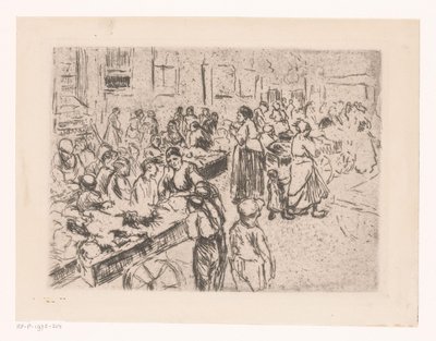 アムステルダムの旧ユダヤ人街でのストリート トレード 作： Max Liebermann
