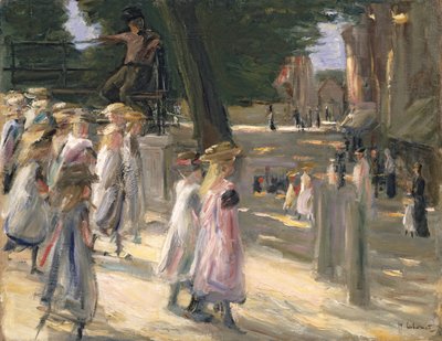エダムの学校への道（キャンバスに油彩） 作： Max Liebermann