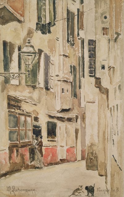 ベネチアンストリート、1878年 作： Max Liebermann