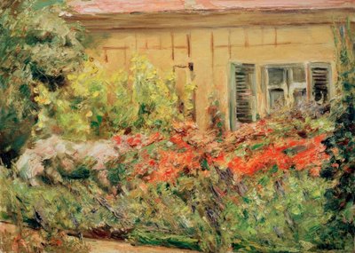 ヴァンゼー庭園。北の庭師の家の花 作： Max Liebermann