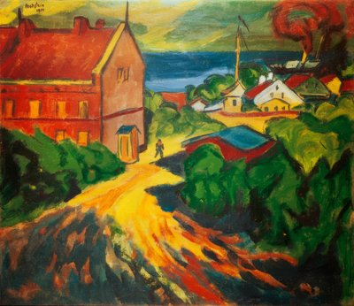 赤い公務員の家 作： Max Pechstein