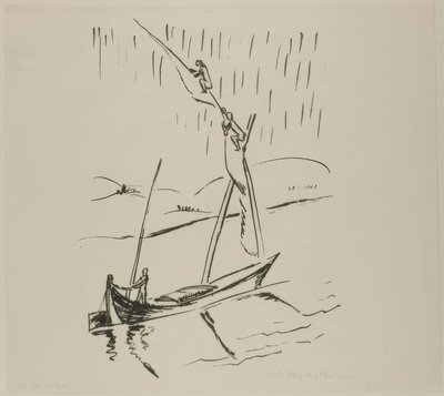 スエズ運河、旅行写真より：イタリア～南洋諸島 作： Max Pechstein