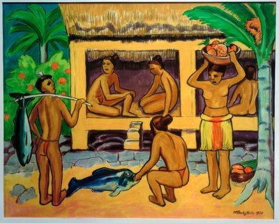 パラウハウスの前 作： Max Pechstein