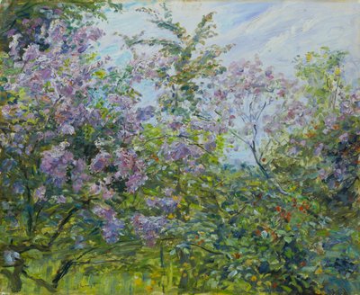 ライラックの花 1921年頃（木・油彩） 作： Max Slevogt