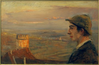 ノイカステルの景色を望むブウィグリーシンガー 作： Max Slevogt