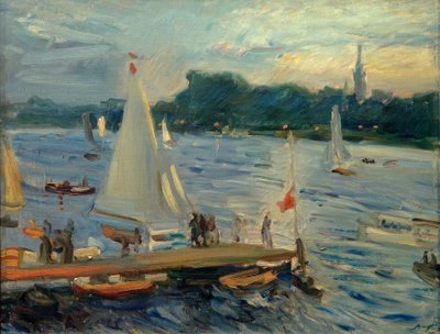 夕方にはアルスターのセーリングボート 作： Max Slevogt