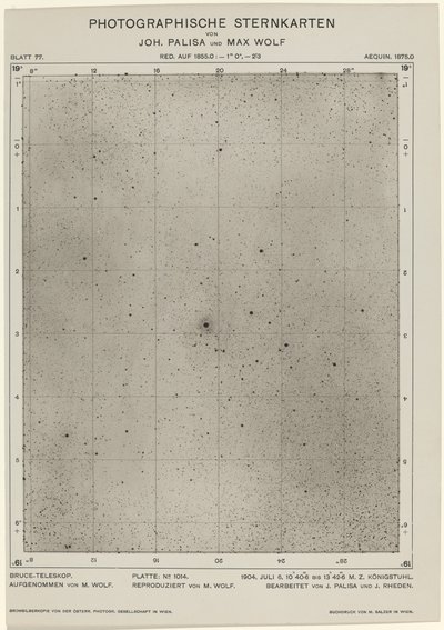 写真星図 (1904 年 7 月 6 日) 作： Max Wolf and Joh. Palisa