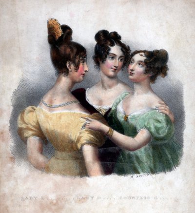 19世紀の女性3人。 作： Maxim Gauci