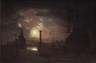サンクトペテルブルクの秋の夜、1835 作： Maxim Nikiphorovich Vorobyev
