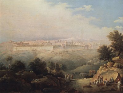 エルサレムの眺め、1821年 作： Maxim Nikiphorovich Vorobyev