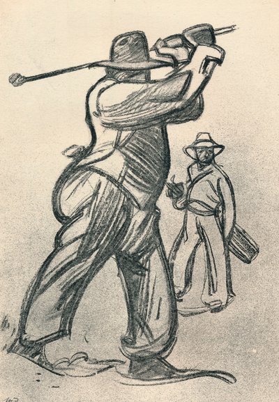 ゴルフプレーヤー、c1920、1923 作： Maxime Pierre Jules Dethomas