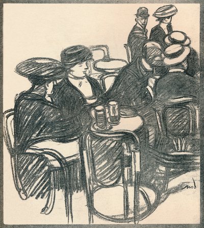 カフェテラス、1920年、1923年 作： Maxime Pierre Jules Dethomas