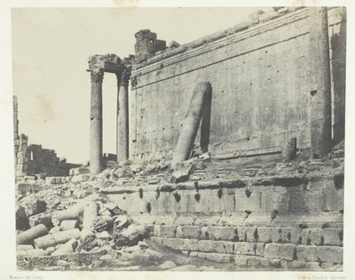 バールベック・ヘリオポリス、ジュピター神殿、東部戦線、シリア、184951年、プリント1852年。 作： Maxime Du Camp