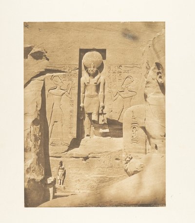 Dekoration des Eingangs des großen Spéos von Abousembil (Der Gott Phré empfängt die Opfergaben von Ramses dem Großen) 作： マキシムデュキャンプ