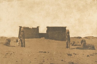 セボナ神殿のドロモス、1850年4月3日。 作： Maxime Du Camp