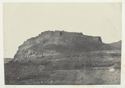 イブリム要塞 古代プレミス 南からの眺め ヌビア 1849-1年 印刷1852年 作： Maxime Du Camp