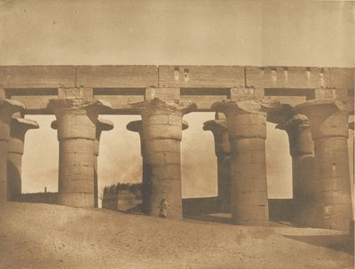 アメンヘテプ3世の宮殿の大列柱、ルクソール、テーベ、1849-50年。 作： Maxime Du Camp