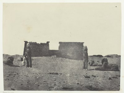 Hemi-Speos De Séboua, Drômos, Nubia, 184951, 1852年に印刷された。 作： Maxime Du Camp