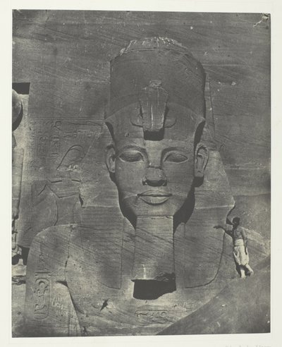 Ibsamboul, Colosse Médial (Enfoui) du Spéos de Phrè Nubie, Palestine et Syrie, plate 106 from album "Egypte, Nubie, Palestine et Syrie" (1852) 作： Maxime Du Camp