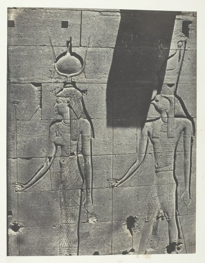 Kalabscheh、寺院の後部ファサードからの彫刻、ヌビア、184951、1852年に印刷。 作： Maxime Du Camp