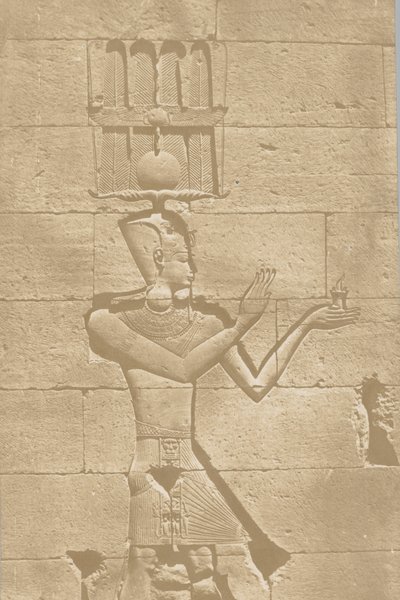 Kalabscheh、寺院の後部正面の彫刻、1849-51。 作： Maxime Du Camp