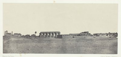ルクソール、遺跡の一般的なビュー、テーベ、184951、1852 年に印刷。 作： Maxime Du Camp