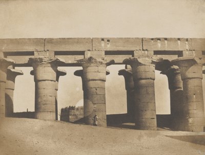 ルクソール、宮殿の大列柱廊、1849-51年。 作： Maxime Du Camp