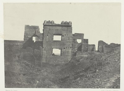Medinet-Habou、Gynécée de Ramsès-Mèiamoun の東側ファサード。 テーベ 作： Maxime Du Camp