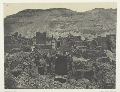 Medinet-Habou、パパ市の遺跡。 テーベ 作： Maxime Du Camp