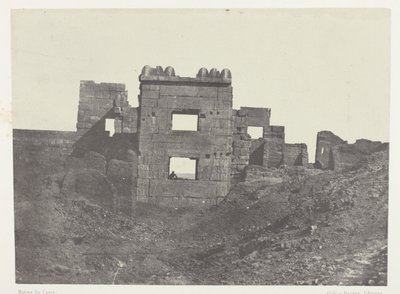 Medinet-Habou、Gynécée de Ramsès-Mèiamoun の東側ファサード。 テーベ 作： Maxime Du Camp