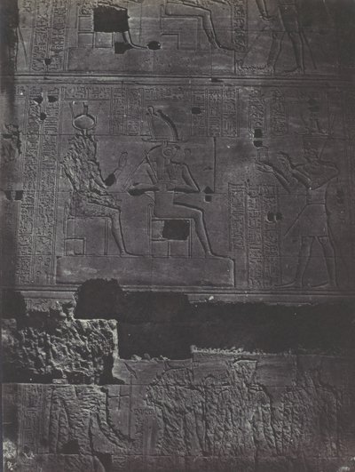 ヌビアです。フィロエのイシスの大神殿。西の壁、1850年。 作： Maxime Du Camp