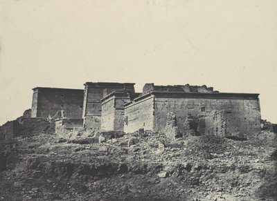 ヌビア。 イシスの大神殿、フィロエ。 1850 年に北から撮影した一般的なビュー。 作： Maxime Du Camp