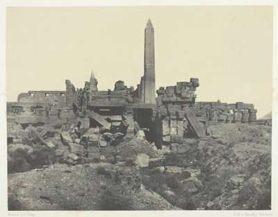 カルナック宮殿、花崗岩の聖域と多柱室、テーベ、184951年、印刷1852年。 作： Maxime Du Camp