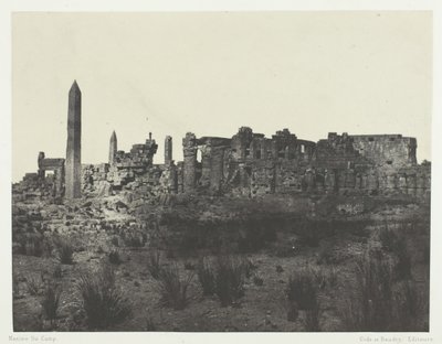 カルナックの宮殿、北から撮影した遺跡の全景、テーベ、184951年、1852年印刷。 作： Maxime Du Camp