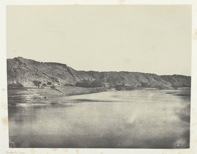 ナイル川東岸 バブ村 南フィロエからの眺め ヌビア 184951年 印刷1852年 作： Maxime Du Camp