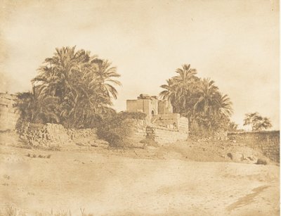 ローマ時代の凱旋門跡、フィラエ、1850年4月。 作： Maxime Du Camp