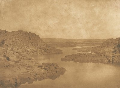 最初のカタラクトの南東側の出口（1849-50年）。 作： Maxime Du Camp