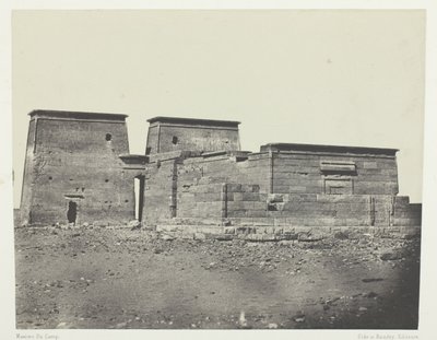 ダッケ神殿（古代プセルシス）；ヌビア、アルバム『エジプト、ヌビ、パレスチナ、シリア』（1852年）より第94版 作： Maxime Du Camp