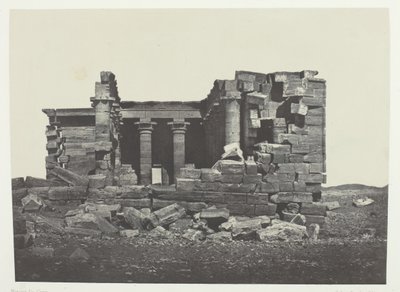 ギリシャ人のマハラッカ神殿シカミノス、ヌビア、184951年、1852年印刷。 作： Maxime Du Camp