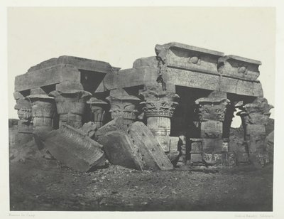 上エジプトのウンボス神殿、184951年、1852年印刷。 作： Maxime Du Camp