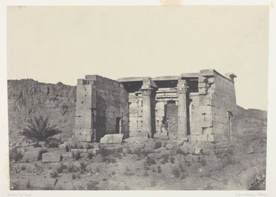 タフェ神殿 (古代タフィス)、ヌビア 作： Maxime Du Camp
