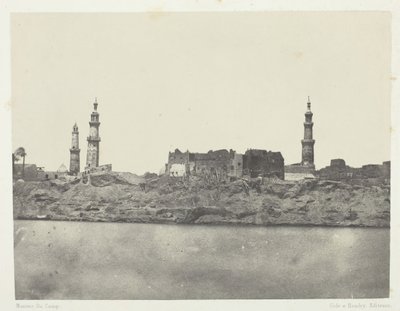 全景、上エジプト、ギルゲ、184951年、1852年印刷。 作： Maxime Du Camp
