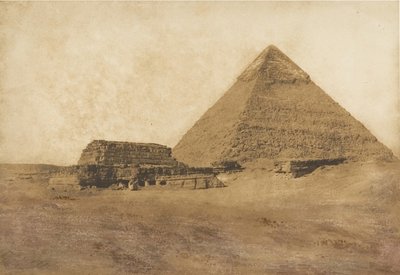 1849年12月、南東から撮影された第2ピラミッドの眺め。 作： Maxime Du Camp