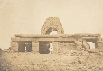アマダの神殿の眺め-コプト教会の廃墟ドーム、1850年4月2日。 作： Maxime Du Camp