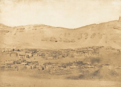 ガララの村の風景（1850年）。 作： Maxime Du Camp