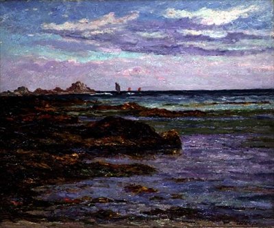 ブルターニュの海岸、1910年頃（油彩・キャンバス） 作： Maxime Emile Louis Maufra